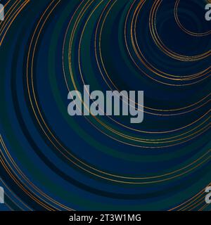 Luxury golden and dark circles abstract geometric background. Vector illustration Stock Vector