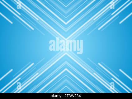 Technology blue abstract shiny background with arrows. Vector digital glowing design Stock Vector