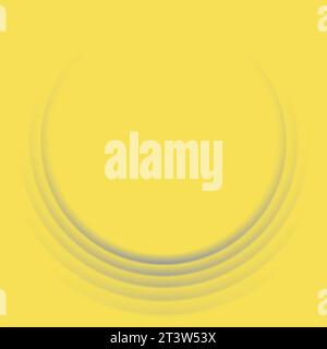 Contrast smooth gray and yellow circles abstract vector background Stock Vector