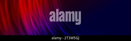 Dark red and blue smooth waves abstract background. Vector banner Stock Vector