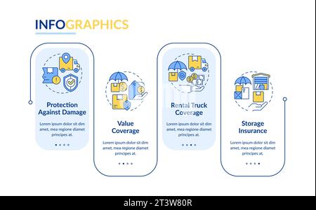 Colorful moving service layout with linear icons Stock Vector