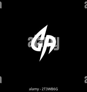 CA monogram esport logo design with cool shape concept in vector Stock Vector