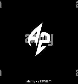 AZ monogram esport logo design with cool shape concept in vector Stock Vector