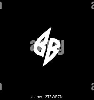 BB monogram esport logo design with cool shape concept in vector Stock Vector