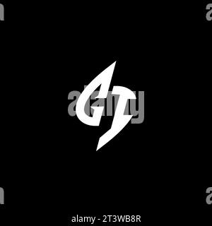 CI monogram esport logo design with cool shape concept in vector Stock Vector