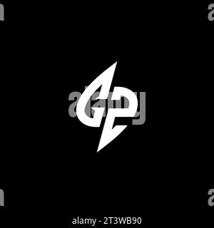 CZ monogram esport logo design with cool shape concept in vector Stock Vector
