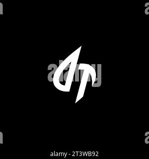 DT monogram esport logo design with cool shape concept in vector Stock Vector