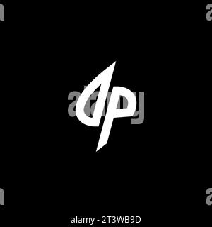 DP monogram esport logo design with cool shape concept in vector Stock Vector