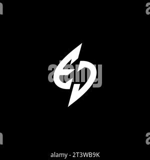 EJ monogram esport logo design with cool shape concept in vector Stock Vector
