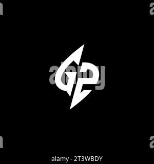 GZ monogram esport logo design with cool shape concept in vector Stock Vector