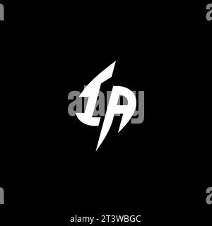 IA monogram esport logo design with cool shape concept in vector Stock Vector