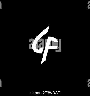 LF monogram esport logo design with cool shape concept in vector Stock Vector
