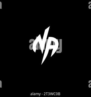 NA monogram esport logo design with cool shape concept in vector Stock Vector
