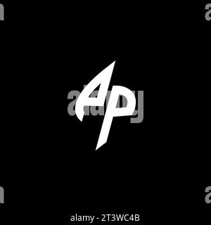 PP monogram esport logo design with cool shape concept in vector Stock Vector