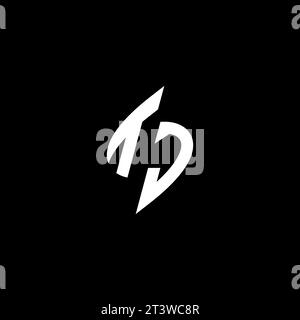 TJ monogram esport logo design with cool shape concept in vector Stock Vector