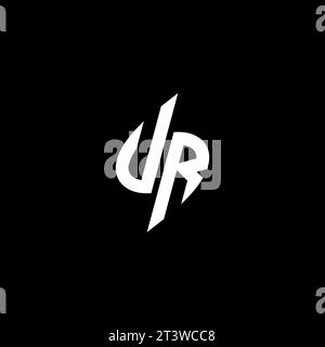 UR monogram esport logo design with cool shape concept in vector Stock Vector