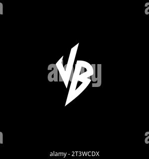 VB monogram esport logo design with cool shape concept in vector Stock Vector