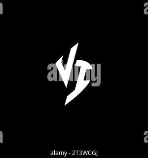 VI monogram esport logo design with cool shape concept in vector Stock Vector