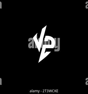 VZ monogram esport logo design with cool shape concept in vector Stock Vector