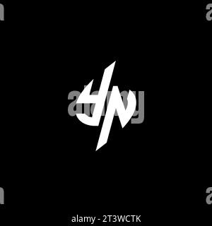 YN monogram esport logo design with cool shape concept in vector Stock Vector