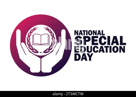 National Special Education Day. Design template for banner, poster, flyer. Vector illustration Stock Vector