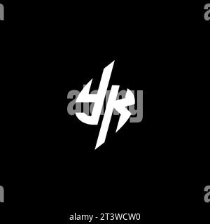 YK monogram esport logo design with cool shape concept in vector Stock Vector