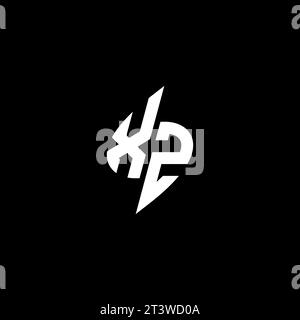 XZ monogram esport logo design with cool shape concept in vector Stock Vector