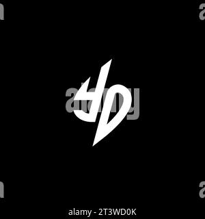 YO monogram esport logo design with cool shape concept in vector Stock Vector