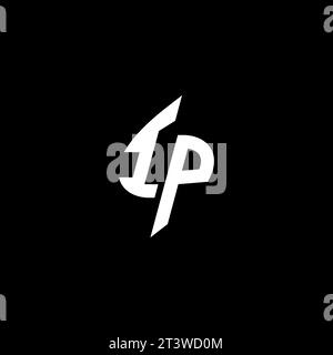 IP monogram esport logo design with cool shape concept in vector Stock Vector