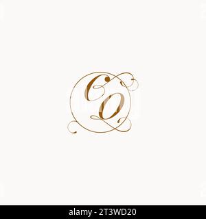 CO uniquely wedding logo symbol of your marriage and you can use it on your wedding stationary Stock Vector