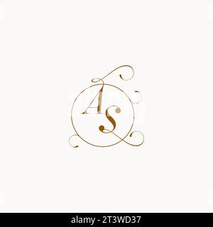 AS uniquely wedding logo symbol of your marriage and you can use it on your wedding stationary Stock Vector