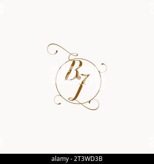 BJ uniquely wedding logo symbol of your marriage and you can use it on your wedding stationary Stock Vector