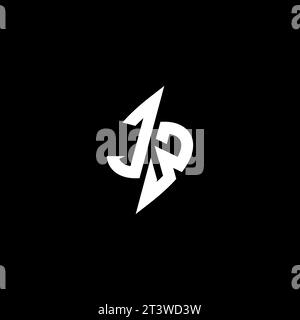 JW monogram esport logo design with cool shape concept in vector Stock Vector