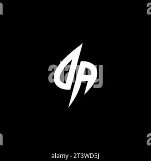 DA monogram esport logo design with cool shape concept in vector Stock Vector