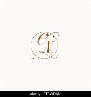 CN uniquely wedding logo symbol of your marriage and you can use it on your wedding stationary Stock Vector