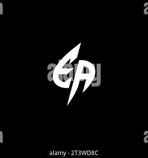 EA monogram esport logo design with cool shape concept in vector Stock Vector