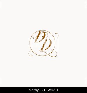 DD uniquely wedding logo symbol of your marriage and you can use it on your wedding stationary Stock Vector