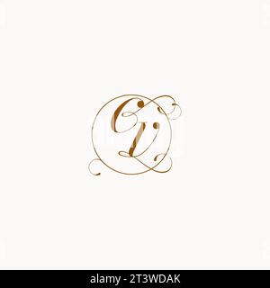 CV uniquely wedding logo symbol of your marriage and you can use it on your wedding stationary Stock Vector