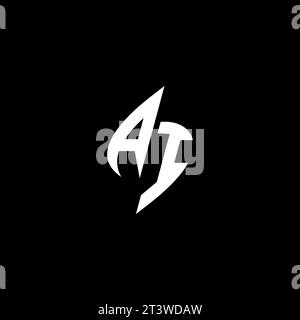 AI monogram esport logo design with cool shape concept in vector Stock Vector