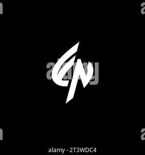 FN monogram esport logo design with cool shape concept in vector Stock Vector