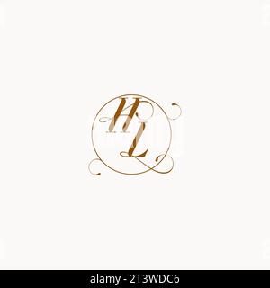 HL uniquely wedding logo symbol of your marriage and you can use it on your wedding stationary Stock Vector