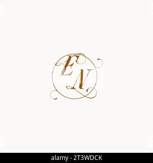 EN uniquely wedding logo symbol of your marriage and you can use it on your wedding stationary Stock Vector