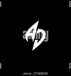 AJ monogram esport logo design with cool shape concept in vector Stock Vector