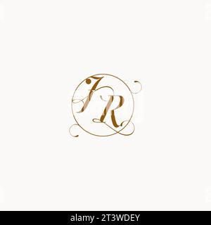 JR uniquely wedding logo symbol of your marriage and you can use it on your wedding stationary Stock Vector