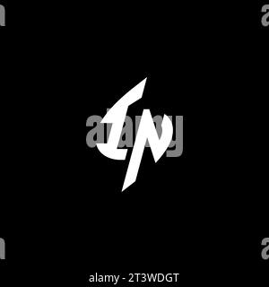 IN monogram esport logo design with cool shape concept in vector Stock Vector
