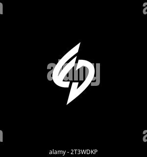 FJ monogram esport logo design with cool shape concept in vector Stock Vector