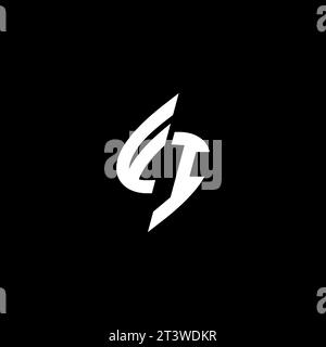 FI monogram esport logo design with cool shape concept in vector Stock Vector