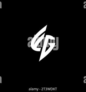 FG monogram esport logo design with cool shape concept in vector Stock Vector