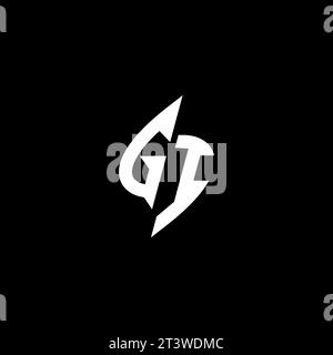 GI monogram esport logo design with cool shape concept in vector Stock Vector