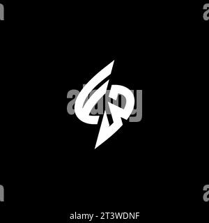 FW monogram esport logo design with cool shape concept in vector Stock Vector